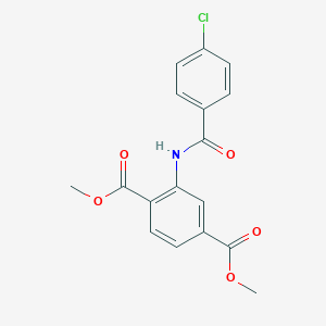 molecular formula C17H14ClNO5 B291219 Dimethyl 2-[(4-chlorobenzoyl)amino]terephthalate 