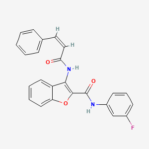 molecular formula C24H17FN2O3 B2912202 (Z)-N-(3-fluorophenyl)-3-(3-phenylacrylamido)benzofuran-2-carboxamide CAS No. 887881-37-0