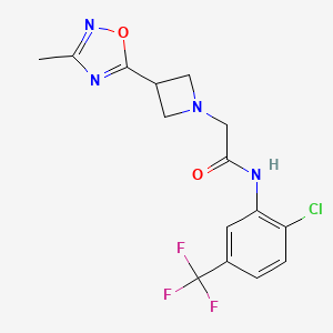 N-[2-chloro-5-(trifluoromethyl)phenyl]-2-[3-(3-methyl-1,2,4-oxadiazol-5-yl)azetidin-1-yl]acetamide