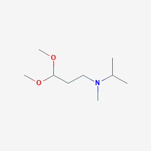molecular formula C9H21NO2 B2912231 3,3-Dimethoxy-N-methyl-N-propan-2-ylpropan-1-amine CAS No. 2283770-48-7