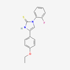 molecular formula C17H15FN2OS B2912232 5-(4-ethoxyphenyl)-3-(2-fluorophenyl)-1H-imidazole-2-thione CAS No. 688791-36-8