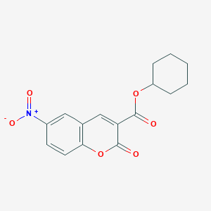 molecular formula C16H15NO6 B2912235 Cyclohexyl 6-nitro-2-oxochromene-3-carboxylate CAS No. 873577-78-7