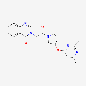 3-(2-{3-[(2,6-Dimethylpyrimidin-4-yl)oxy]pyrrolidin-1-yl}-2-oxoethyl)-3,4-dihydroquinazolin-4-one