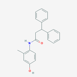 molecular formula C22H21NO2 B291224 N-(4-hydroxy-2-methylphenyl)-3,3-diphenylpropanamide 