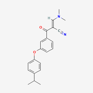 (2E)-3-(dimethylamino)-2-[(E)-3-[4-(propan-2-yl)phenoxy]benzoyl]prop-2-enenitrile