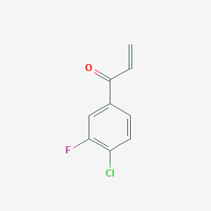 molecular formula C9H6ClFO B2912247 1-(4-Chloro-3-fluorophenyl)prop-2-en-1-one CAS No. 1704029-55-9