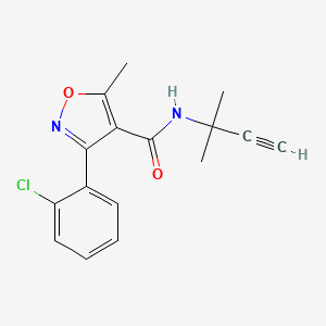 3-(2-chlorophenyl)-5-methyl-N-(2-methylbut-3-yn-2-yl)-1,2-oxazole-4-carboxamide