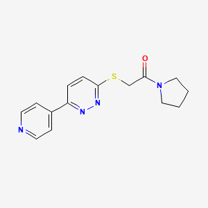 2-(6-Pyridin-4-ylpyridazin-3-yl)sulfanyl-1-pyrrolidin-1-ylethanone