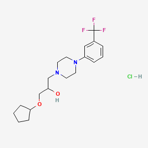 1-(Cyclopentyloxy)-3-(4-(3-(trifluoromethyl)phenyl)piperazin-1-yl)propan-2-ol hydrochloride
