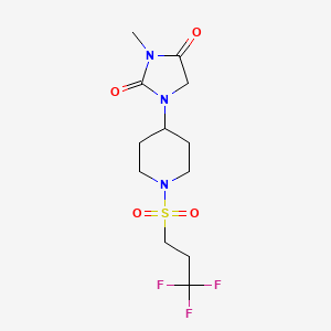 3-Methyl-1-(1-((3,3,3-trifluoropropyl)sulfonyl)piperidin-4-yl)imidazolidine-2,4-dione