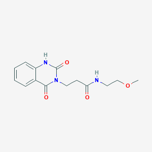 molecular formula C14H17N3O4 B2912258 3-(2,4-dioxo-1H-quinazolin-3-yl)-N-(2-methoxyethyl)propanamide CAS No. 688773-81-1