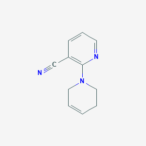 molecular formula C11H11N3 B2912260 2-(3,6-Dihydro-2H-pyridin-1-yl)pyridine-3-carbonitrile CAS No. 1596063-06-7
