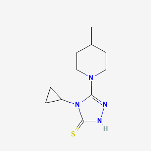 4-cyclopropyl-5-(4-methylpiperidin-1-yl)-4H-1,2,4-triazole-3-thiol