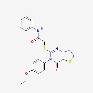 2-((3-(4-ethoxyphenyl)-4-oxo-3,4,6,7-tetrahydrothieno[3,2-d]pyrimidin-2-yl)thio)-N-(m-tolyl)acetamide