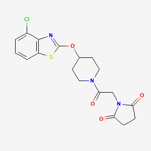1-(2-(4-((4-Chlorobenzo[d]thiazol-2-yl)oxy)piperidin-1-yl)-2-oxoethyl)pyrrolidine-2,5-dione
