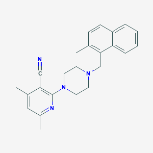 4,6-Dimethyl-2-(4-((2-methylnaphthalen-1-yl)methyl)piperazin-1-yl)nicotinonitrile