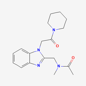 N-methyl-N-{[1-(2-oxo-2-piperidylethyl)benzimidazol-2-yl]methyl}acetamide