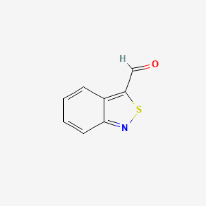 molecular formula C8H5NOS B2912283 2,1-Benzothiazole-3-carbaldehyde CAS No. 1539464-05-5
