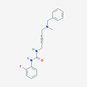 molecular formula C19H20FN3O B2912312 1-(4-(Benzyl(methyl)amino)but-2-yn-1-yl)-3-(2-fluorophenyl)urea CAS No. 1396800-50-2