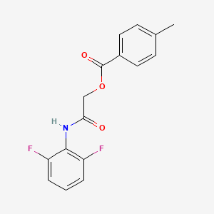 molecular formula C16H13F2NO3 B2912315 [2-(2,6-Difluoroanilino)-2-oxoethyl] 4-methylbenzoate CAS No. 390393-06-3