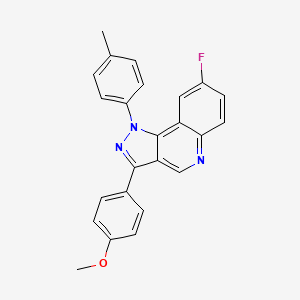 molecular formula C24H18FN3O B2912324 8-fluoro-3-(4-methoxyphenyl)-1-(4-methylphenyl)-1H-pyrazolo[4,3-c]quinoline CAS No. 932519-63-6