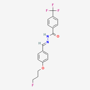 molecular formula C18H16F4N2O2 B2912325 N'-{(E)-[4-(3-氟丙氧基)苯基]亚甲基}-4-(三氟甲基)苯甲酰肼 CAS No. 477889-02-4