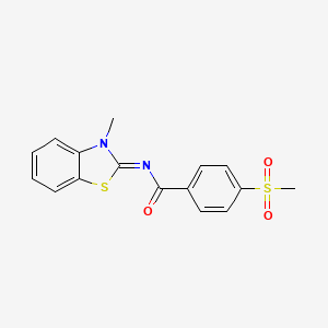 (Z)-N-(3-methylbenzo[d]thiazol-2(3H)-ylidene)-4-(methylsulfonyl)benzamide