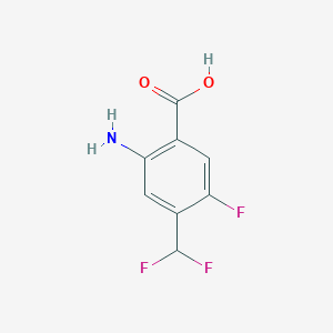 molecular formula C8H6F3NO2 B2912338 2-Amino-4-(difluoromethyl)-5-fluorobenzoic acid CAS No. 2248269-88-5