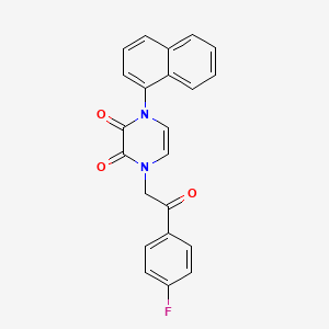 1-[2-(4-Fluorophenyl)-2-oxoethyl]-4-naphthalen-1-ylpyrazine-2,3-dione