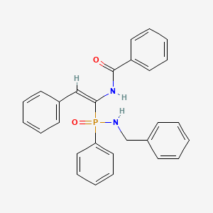 molecular formula C28H25N2O2P B2912344 (Z)-N-(1-((benzylamino)(phenyl)phosphoryl)-2-phenylvinyl)benzamide CAS No. 324057-90-1