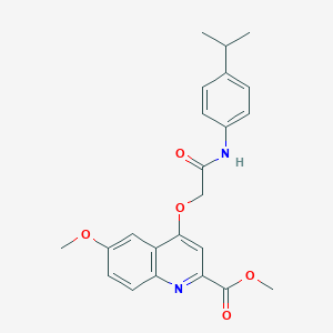 ethyl 3-({[2-methyl-5-(2-methyl-5,8-dioxo-5,6,7,8-tetrahydro-4H-pyrazolo[1,5-a][1,3]diazepin-3-yl)phenyl]sulfonyl}amino)benzoate