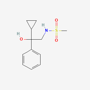 molecular formula C12H17NO3S B2912350 N-(2-cyclopropyl-2-hydroxy-2-phenylethyl)methanesulfonamide CAS No. 1421499-79-7