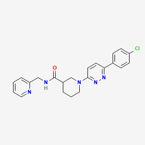 molecular formula C22H22ClN5O B2912362 1-(6-(4-chlorophenyl)pyridazin-3-yl)-N-(pyridin-2-ylmethyl)piperidine-3-carboxamide CAS No. 1105213-66-8