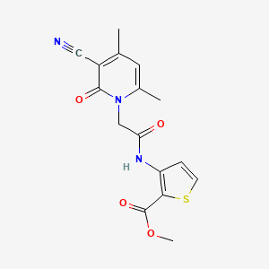 METHYL 3-[2-(3-CYANO-4,6-DIMETHYL-2-OXO-1,2-DIHYDROPYRIDIN-1-YL)ACETAMIDO]THIOPHENE-2-CARBOXYLATE