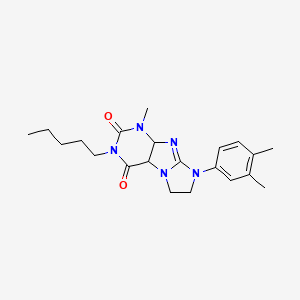 8-(3,4-dimethylphenyl)-1-methyl-3-pentyl-1H,2H,3H,4H,6H,7H,8H-imidazo[1,2-g]purine-2,4-dione