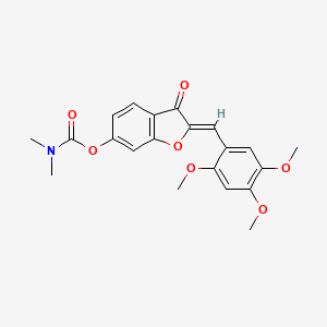 (Z)-3-oxo-2-(2,4,5-trimethoxybenzylidene)-2,3-dihydrobenzofuran-6-yl dimethylcarbamate