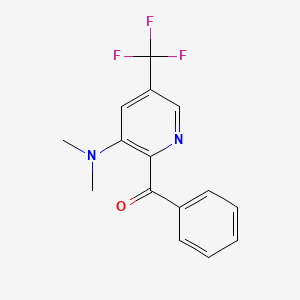 molecular formula C15H13F3N2O B2912398 [3-(Dimethylamino)-5-(trifluoromethyl)-2-pyridinyl](phenyl)methanone CAS No. 306977-46-8