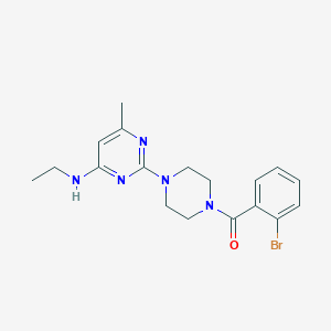 2-[4-(2-bromobenzoyl)piperazin-1-yl]-N-ethyl-6-methylpyrimidin-4-amine