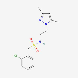1-(2-chlorophenyl)-N-(2-(3,5-dimethyl-1H-pyrazol-1-yl)ethyl)methanesulfonamide
