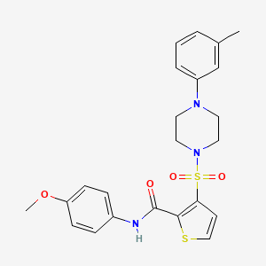 N-(4-methoxyphenyl)-3-{[4-(3-methylphenyl)piperazin-1-yl]sulfonyl}thiophene-2-carboxamide