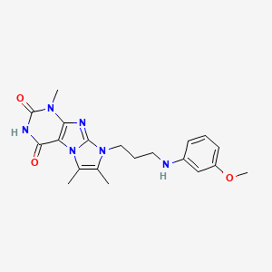 8-(3-((3-methoxyphenyl)amino)propyl)-1,6,7-trimethyl-1H-imidazo[2,1-f]purine-2,4(3H,8H)-dione