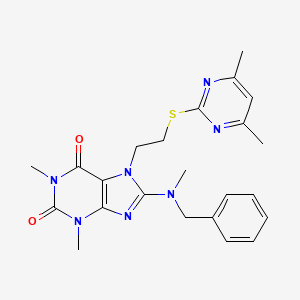 8-(benzyl(methyl)amino)-7-(2-((4,6-dimethylpyrimidin-2-yl)thio)ethyl)-1,3-dimethyl-1H-purine-2,6(3H,7H)-dione