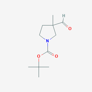 molecular formula C11H19NO3 B2912424 叔丁基 3-甲酰-3-甲基吡咯烷-1-甲酸酯 CAS No. 1205748-72-6