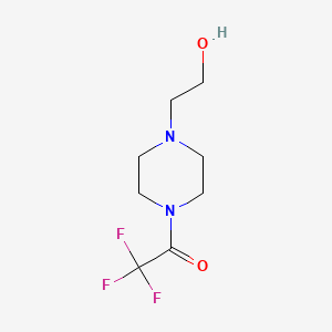 molecular formula C8H13F3N2O2 B2912432 2,2,2-Trifluoro-1-[4-(2-hydroxyethyl)piperazin-1-yl]ethanone CAS No. 331444-75-8