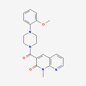 molecular formula C21H22N4O3 B2912433 3-(4-(2-methoxyphenyl)piperazine-1-carbonyl)-1-methyl-1,8-naphthyridin-2(1H)-one CAS No. 899968-58-2