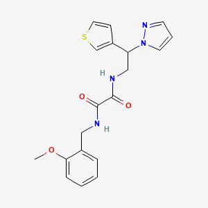 molecular formula C19H20N4O3S B2912439 N'-[(2-methoxyphenyl)methyl]-N-[2-(1H-pyrazol-1-yl)-2-(thiophen-3-yl)ethyl]ethanediamide CAS No. 2097867-70-2