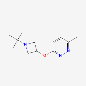 molecular formula C12H19N3O B2912445 3-[(1-Tert-butylazetidin-3-yl)oxy]-6-methylpyridazine CAS No. 2199902-02-6