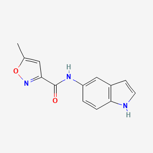 molecular formula C13H11N3O2 B2912450 N-(1H-indol-5-yl)-5-methyl-3-isoxazolecarboxamide CAS No. 708987-60-4