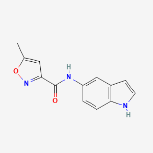 molecular formula C13H11N3O2 B2912450 N-(1H-indol-5-yl)-5-methyl-1,2-oxazole-3-carboxamide CAS No. 708987-60-4