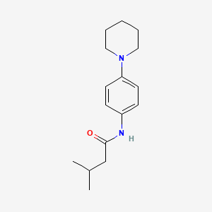 molecular formula C16H24N2O B2912457 3-methyl-N-(4-piperidinophenyl)butanamide CAS No. 431932-18-2